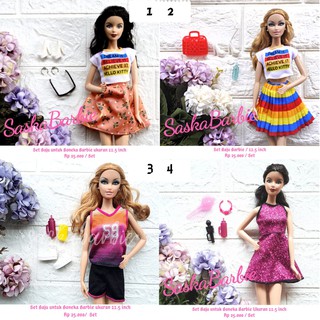 Bộ Quần Áo Búp Bê Barbie BB 014 Dễ Thương Xinh Xắn