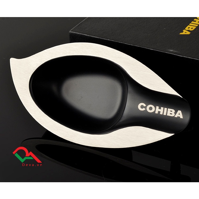 { HÀNG CHÍNH HÃNG } Gạt Tàn Cigarr Sứ Cohbia HB027 Cao Cấp Họa Tiết Hoa Văn Chiếc Lá Sang Trọng
