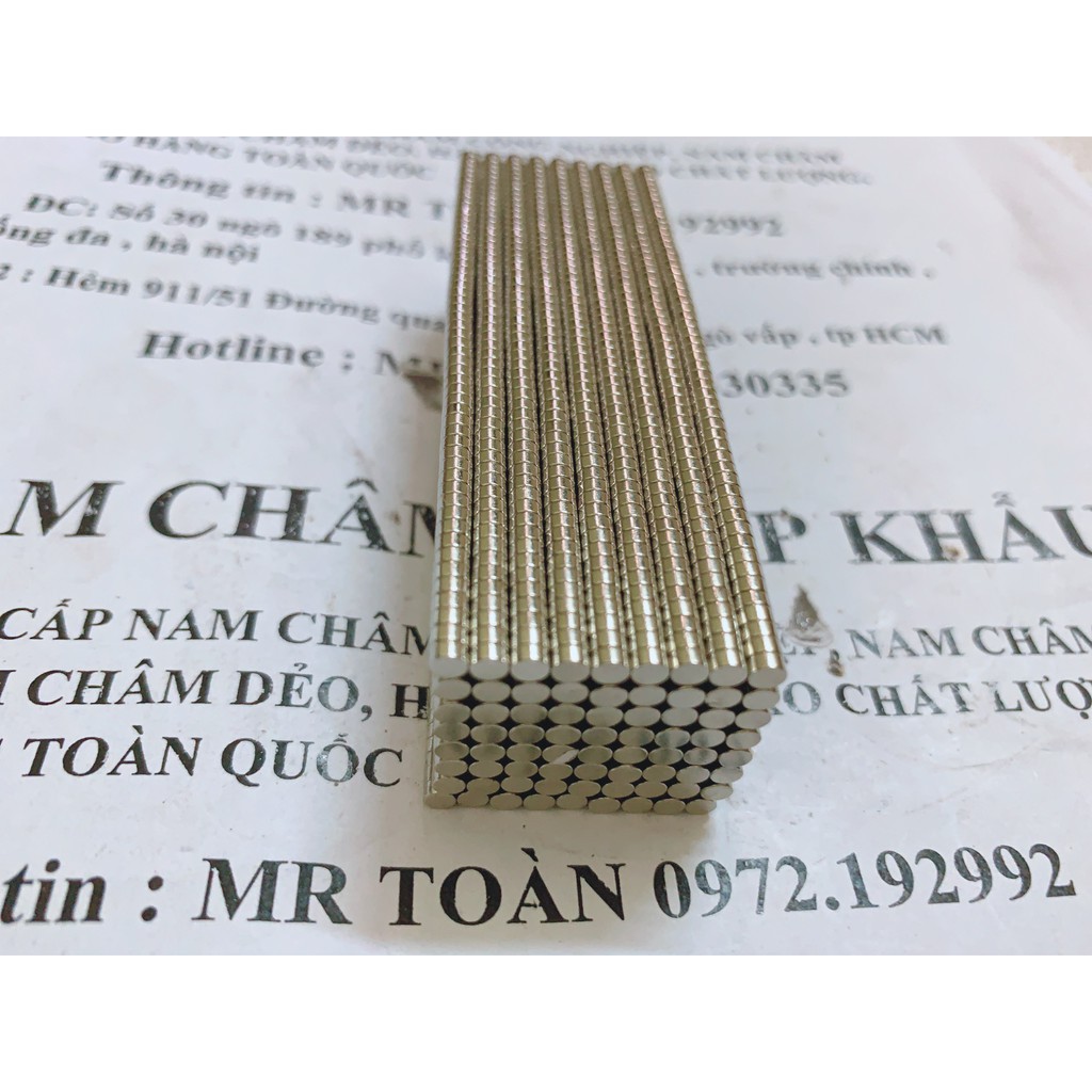 Nam châm đất hiếm siêu nhỏ 3x1.5mm