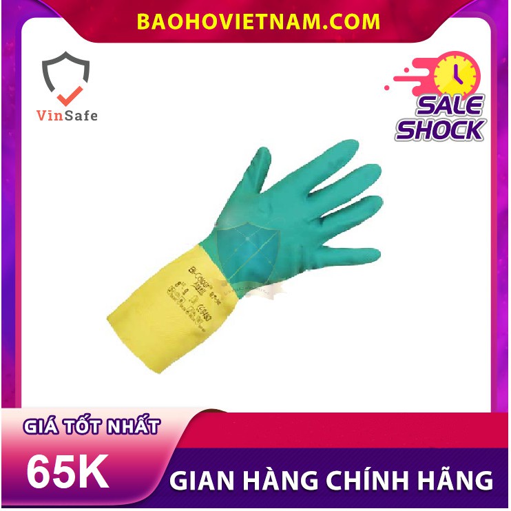 Găng cao su chống acid Malaysia 2 màu