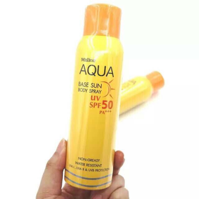 Xịt chống nắng Mistine Aqua Base Sun Body Spray SPF 50 PA+++