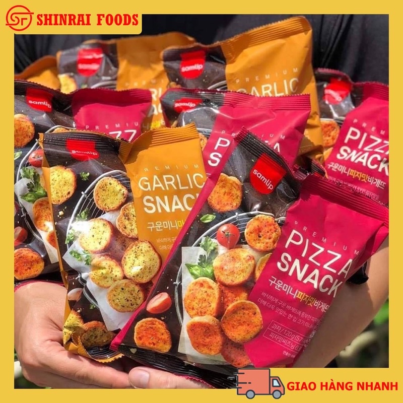 Snack bánh mì pizza&amp; bơ tỏi Hàn Quốc