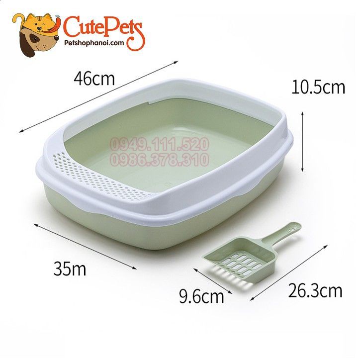 (PET THÁI NGUYÊN) [Tặng xẻng] Khay đựng cát vệ sinh cho mèo kèm xẻng - CutePets Phụ kiện chó mèo Pet Shop Hà Nội