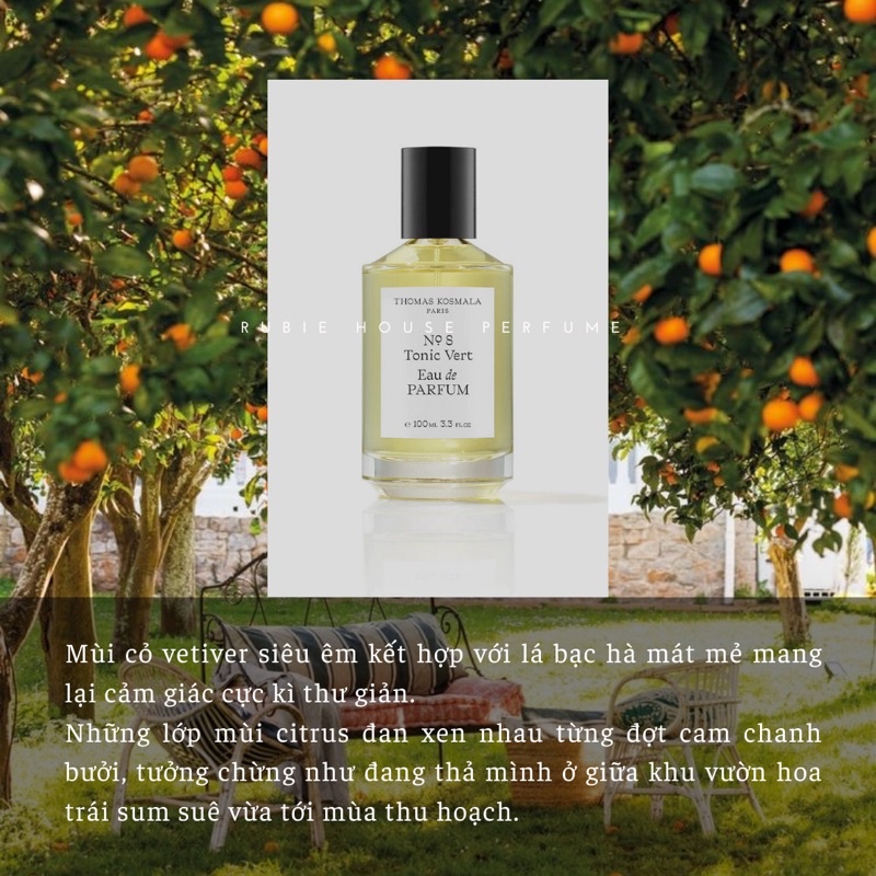 10ml [ Mẫu Thử ] NO 8 - TONIC VERT - Nước Hoa Thomas Kosmala