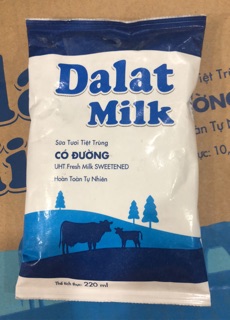 { BB223 } Thùng 48 Sữa Tươi Dalat Milk Túi (48x220ml) ( MKBLN )