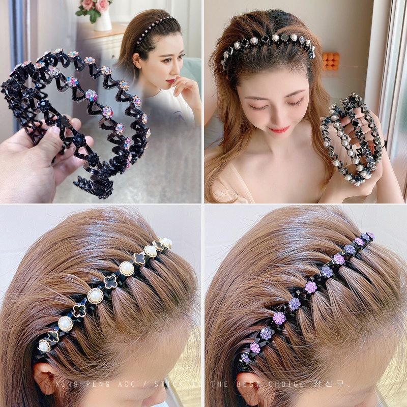 Kẹp Tóc Hình Cành Cây Đính Đá Và Ngọc Trai Chống Trượt Thời Trang Hàn Quốc Cho Nữ 2022