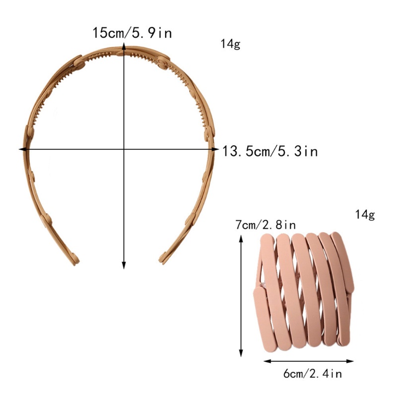 Băng Đô Cài Tóc Bằng Nhựa Acrylic Chống Trượt Có Thể Gập Lại