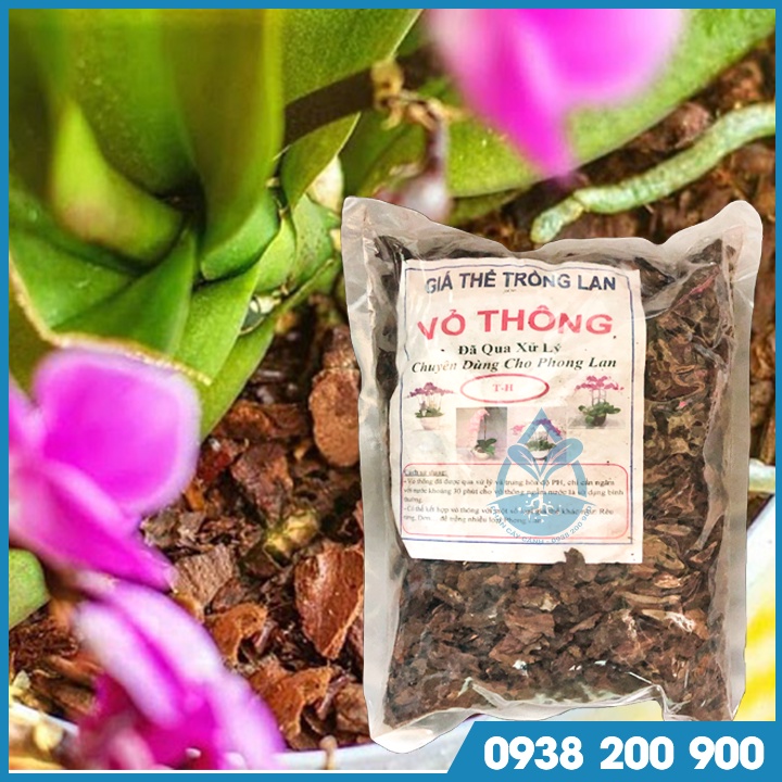 Vỏ thông đã qua xử lý size 3-4 gói 1kg - Vỏ thông trồng Phong Lan - Giá thể vỏ thông trồng Lan