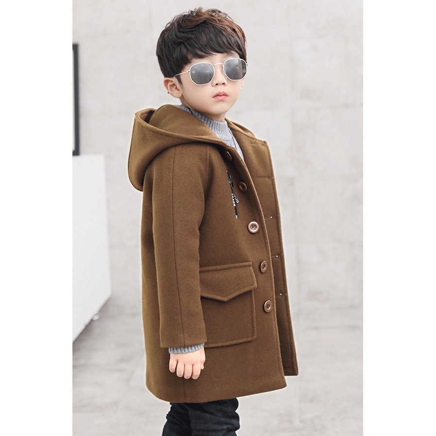 FREESHIP!!! Áo Khoác Dạ Chất Đẹp Cho Bé (13kg-45kg) - [Mã NS01 - Nâu]