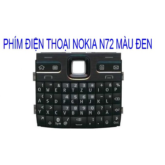 PHÍM ĐIỆN THOẠI NOKIA N72 MÀU ĐEN