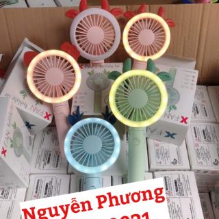 Quạt mini đèn led