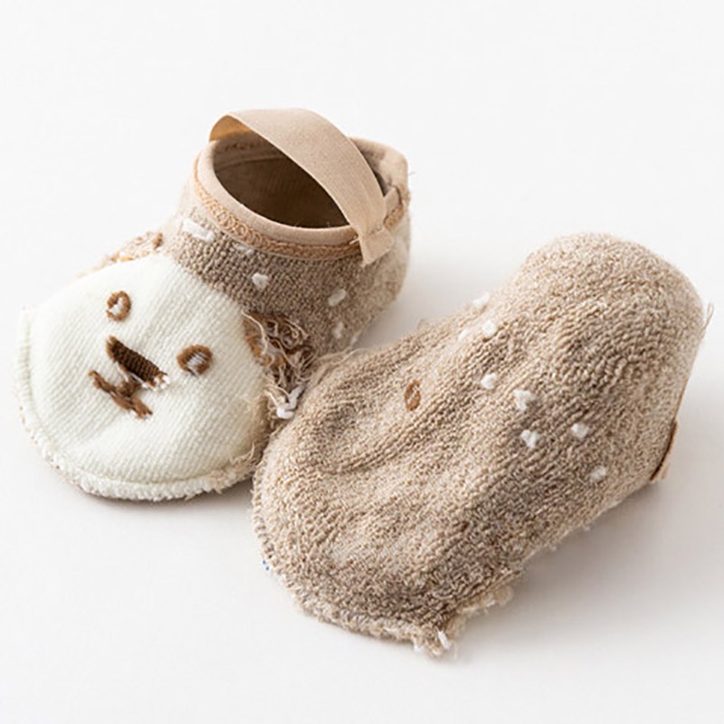 Giày Cotton Mềm Chống Trượt In Hình Thú Hoạt Hình Cho Bé Tập Đi Walkers