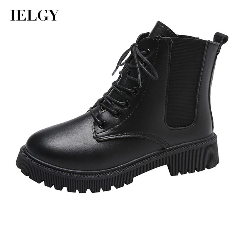 Giày Boot Martin Thắt Dây Phong Cách Retro Anh Quốc Thời Trang Dành Cho Nữ
