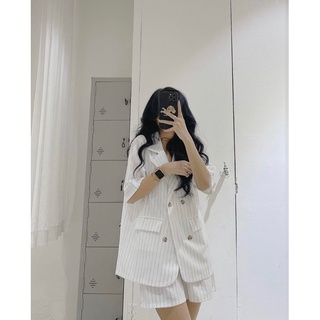 Set áo blazer cộc tay kèm quần short S12