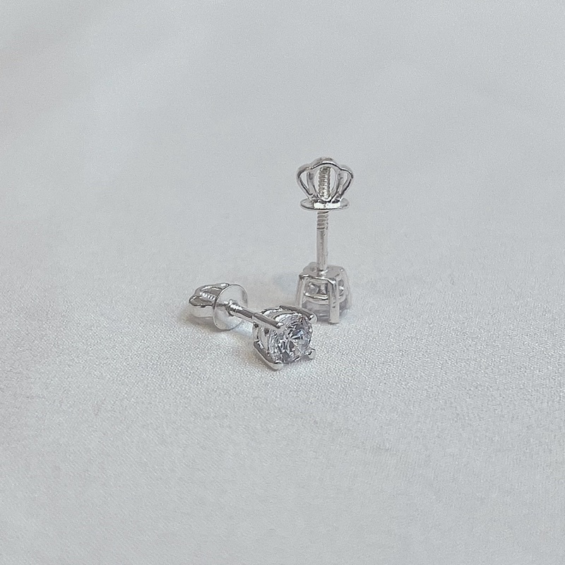 KHUYÊN TAI NỤ CHỐT XOÁY CHUẨN BẠC S950