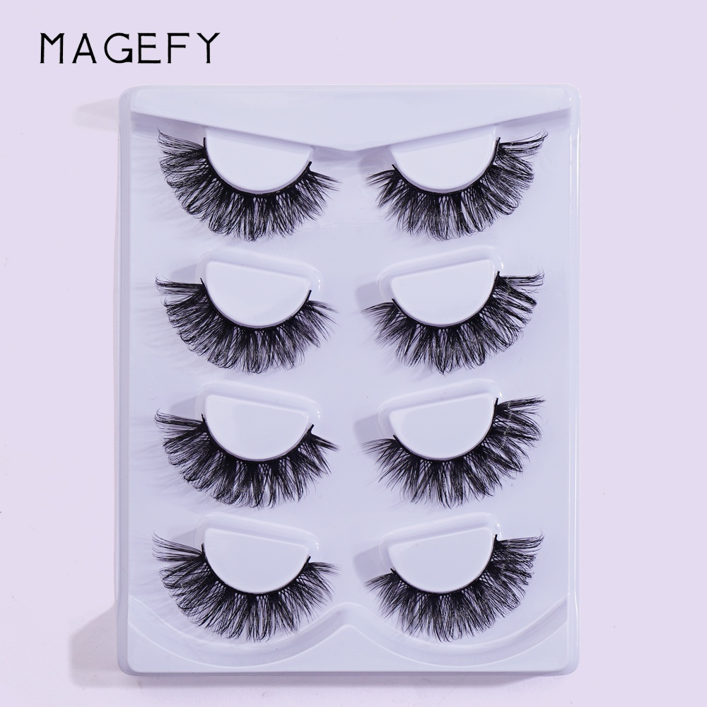 Set 4 cặp mi giả MAGEFY 3D dày tự nhiên
