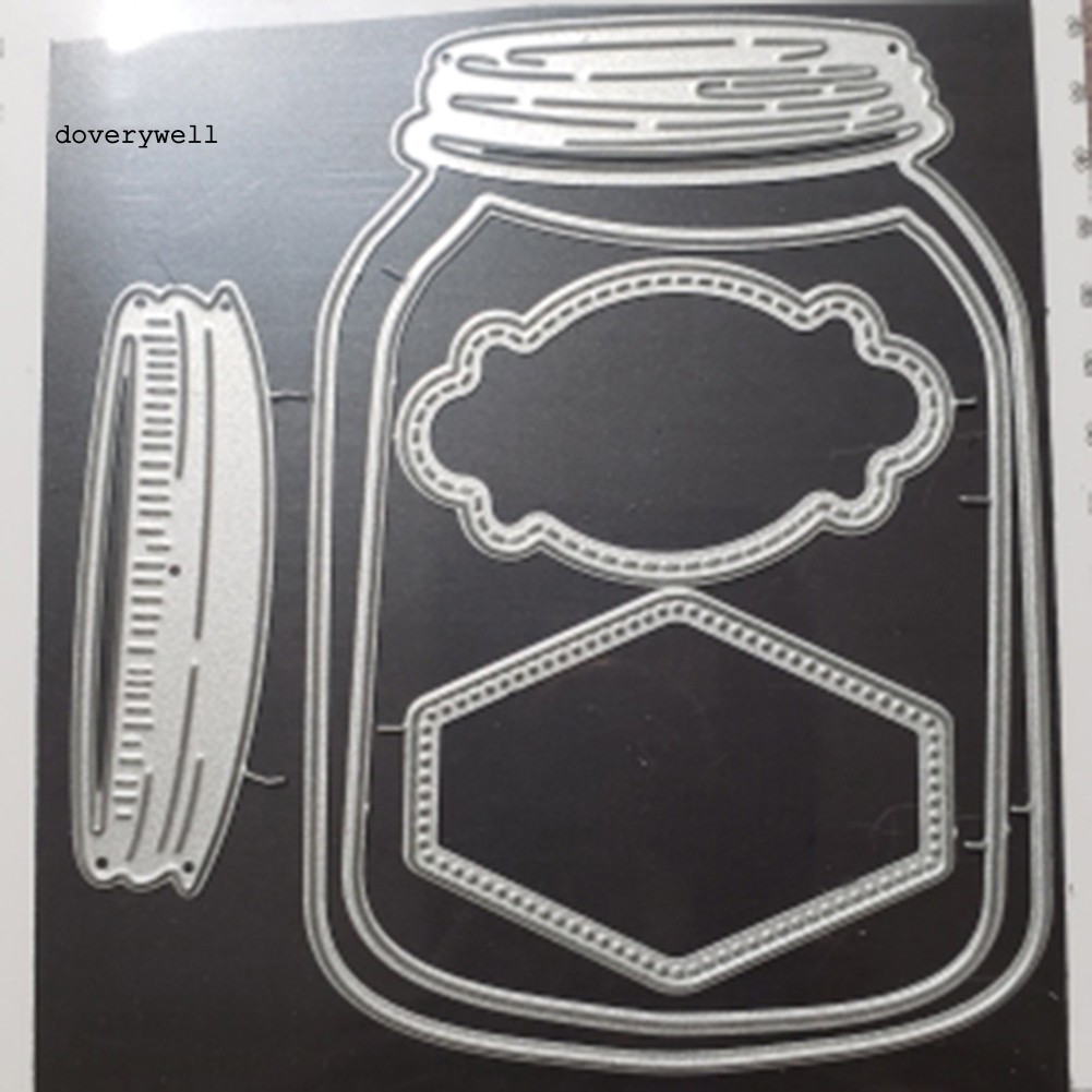 Khuôn Cắt Giấy Làm Từ Kim Loại Hình Lọ Đựng Kẹo