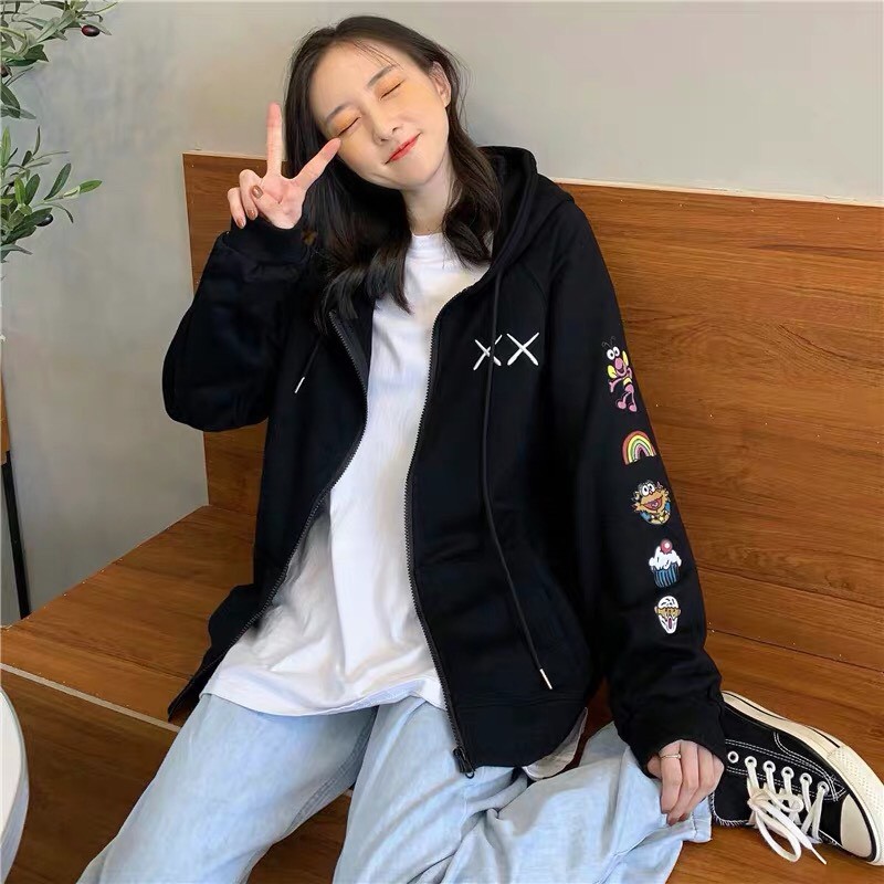 Áo khoác nỉ unisex form rộng XX, cardigan nam nữ ulzzang Wind thu đông | BigBuy360 - bigbuy360.vn