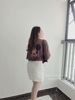 Áo Thun Form Rộng Tay Lỡ Mickey