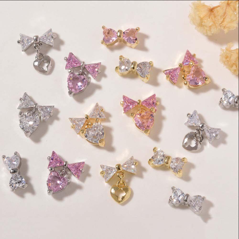 Phụ Kiện Trang Trí Móng Tay Hình Nơ Xinh Xắn|Hạt Charm 3D Lấp Lánh Đính Móng Nghệ Thuật|Phụ Kiện Trang Trí Móng Tay Xinh Xắn