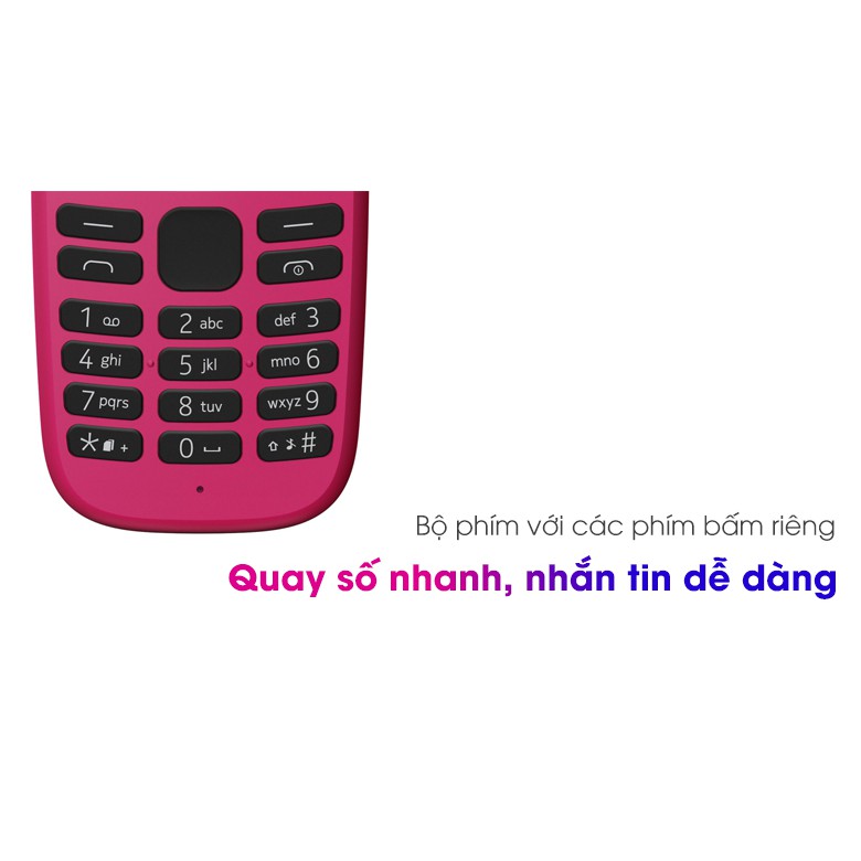 [Mã ELMS5 giảm 7% đơn 300K] Điện thoại Nokia 105 Single SIM (2019) - Hàng Chính Hãng Mới 100% | BigBuy360 - bigbuy360.vn