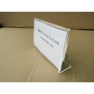 KỆ MICA, BẢNG MICA ĐỂ GIÁ SẢN PHẨM 9 X5 CM