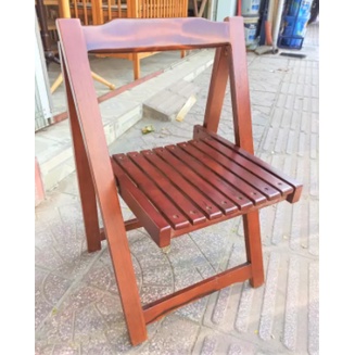 Ghế Gỗ Cao Su Xếp Gọn Cao 44cm Dày Dặn Nhiều Màu - Hàng VN Xuất Khẩu