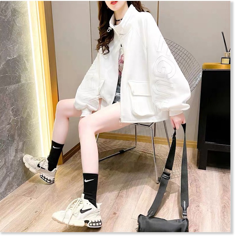 ÁO HOODIE NỮ TAY BỒNG PHỐI TÚI HỘP CHẤT LIỄU CAO CẤP CHỐNG NẮNG