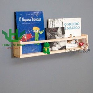 kệ để đồ bằng gỗ tự nhiên (1 Kệ 50x17x8cm) - Kệ Trang Trí Treo Tường Gỗ Thông DIY