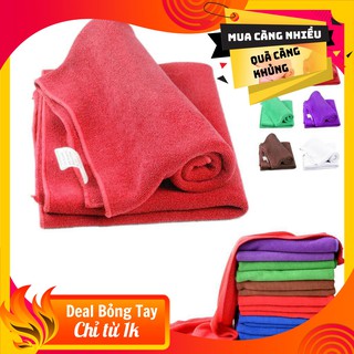 [Hot] Khăn lau microfiber chuyên dụng 30x50 lau bàn, lau kính, lau ô tô