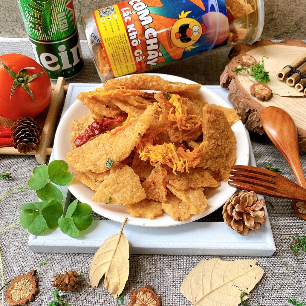 Cơm cháy lắc khô gà 300g giòn rụm siêu ngon, ăn vặt LASTFOODS Hà nội thơm ngon cùng đặc sản các miền giá rẻ