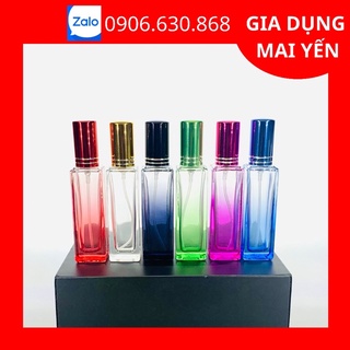 CHAI CHIẾT NƯỚC HOA VUÔNG 20ML ĐỦ MÀU