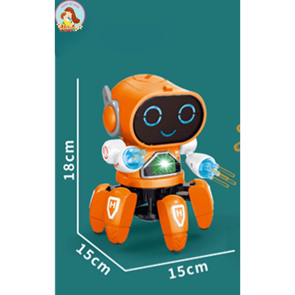 Đồ Chơi Trẻm Em Robot Dancer Nhảy Múa phát sáng Cho Bé Trai, Bé Gái,Có Đèn Có Nhạc Giả Trí Vui Nhộn
