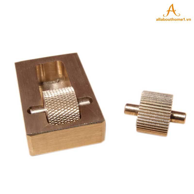 Dụng cụ làm đồ da thủ công + 2 con lăn bằng đồng thau