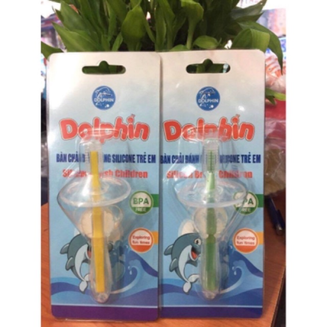 Bàn chải đánh răng Silicone Trẻ em Dolphin