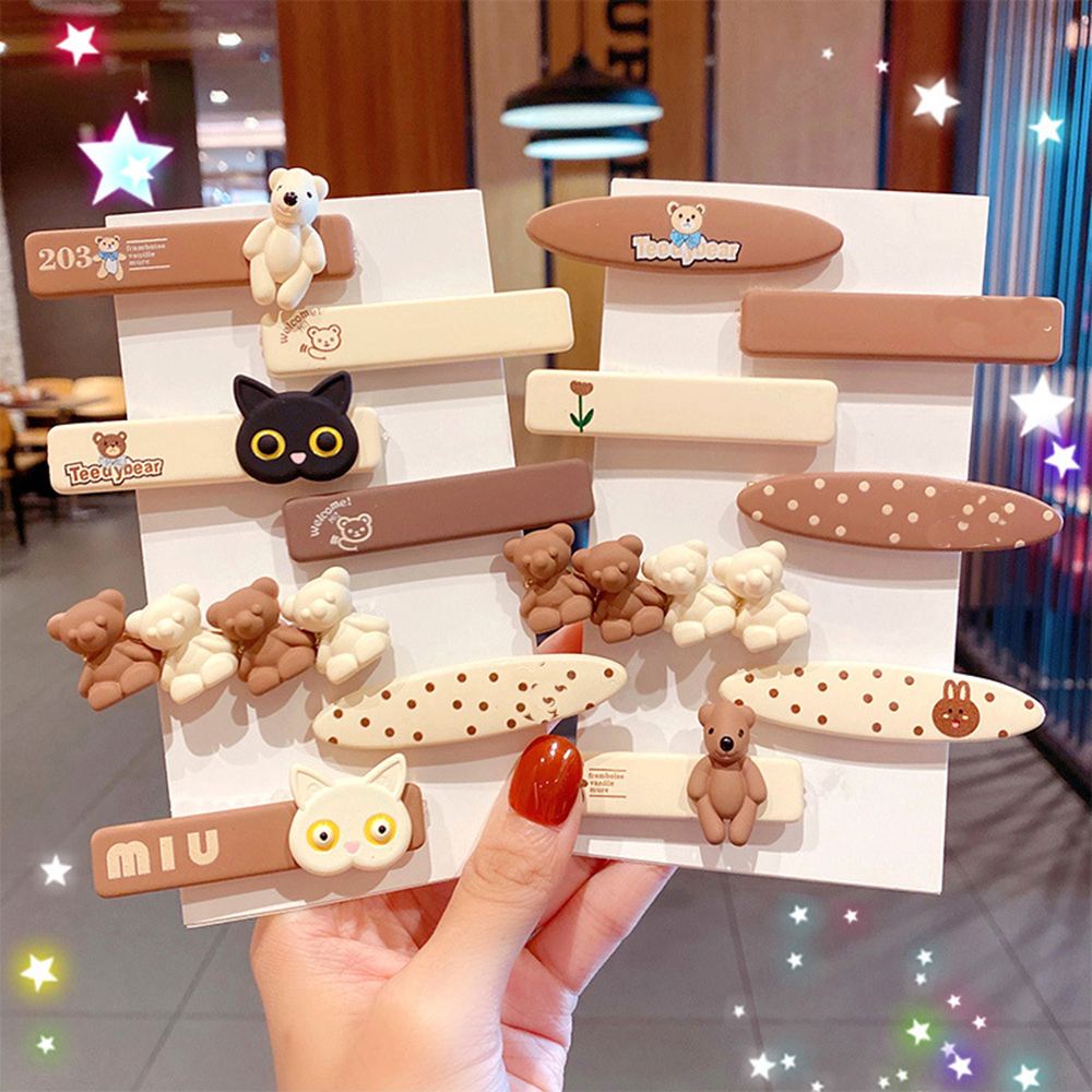 Kẹp tóc hình gấu thời trang phong cách cổ điển nhẹ nhàng dành cho nữ