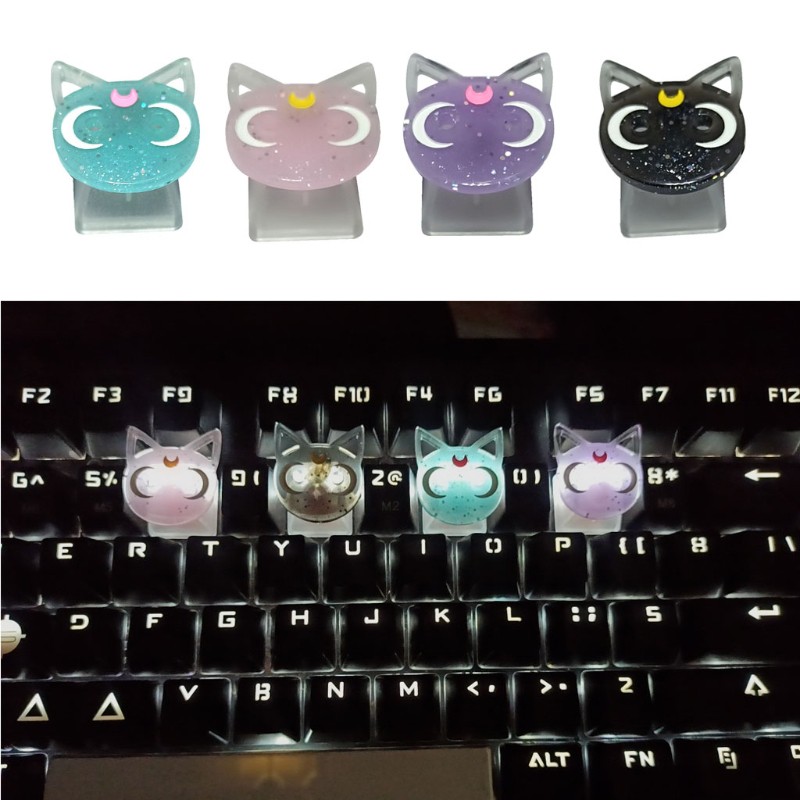 Nắp đậy bàn phím cơ R4 thiết kế hình mèo dễ thương bằng nhựa ABS Diy