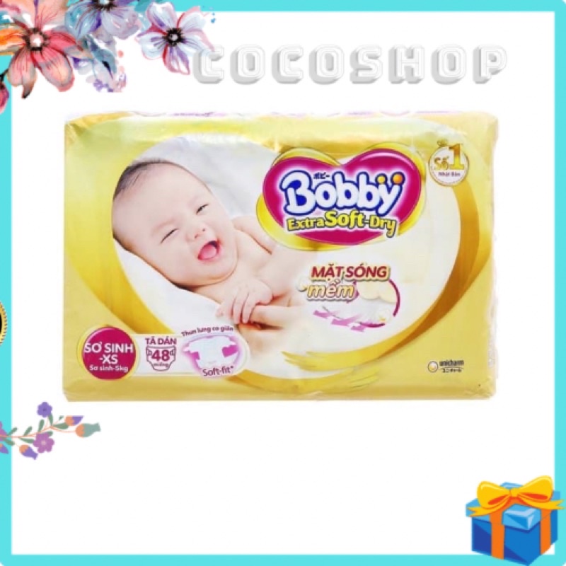 tã dán bobby extra softdry Xs 48 miếng - S40 miếng