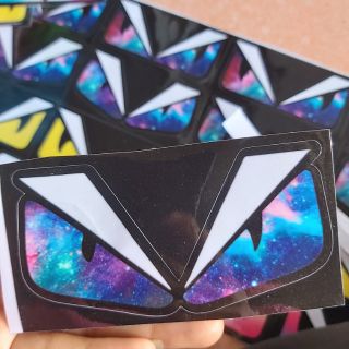 Combo 2 Tem sticker Con Mắt Fendi Màu Galaxy Độc Quyền Tại Shop Dán Xe, Dán Nón, Điện Thoại Giá Rẻ 2k