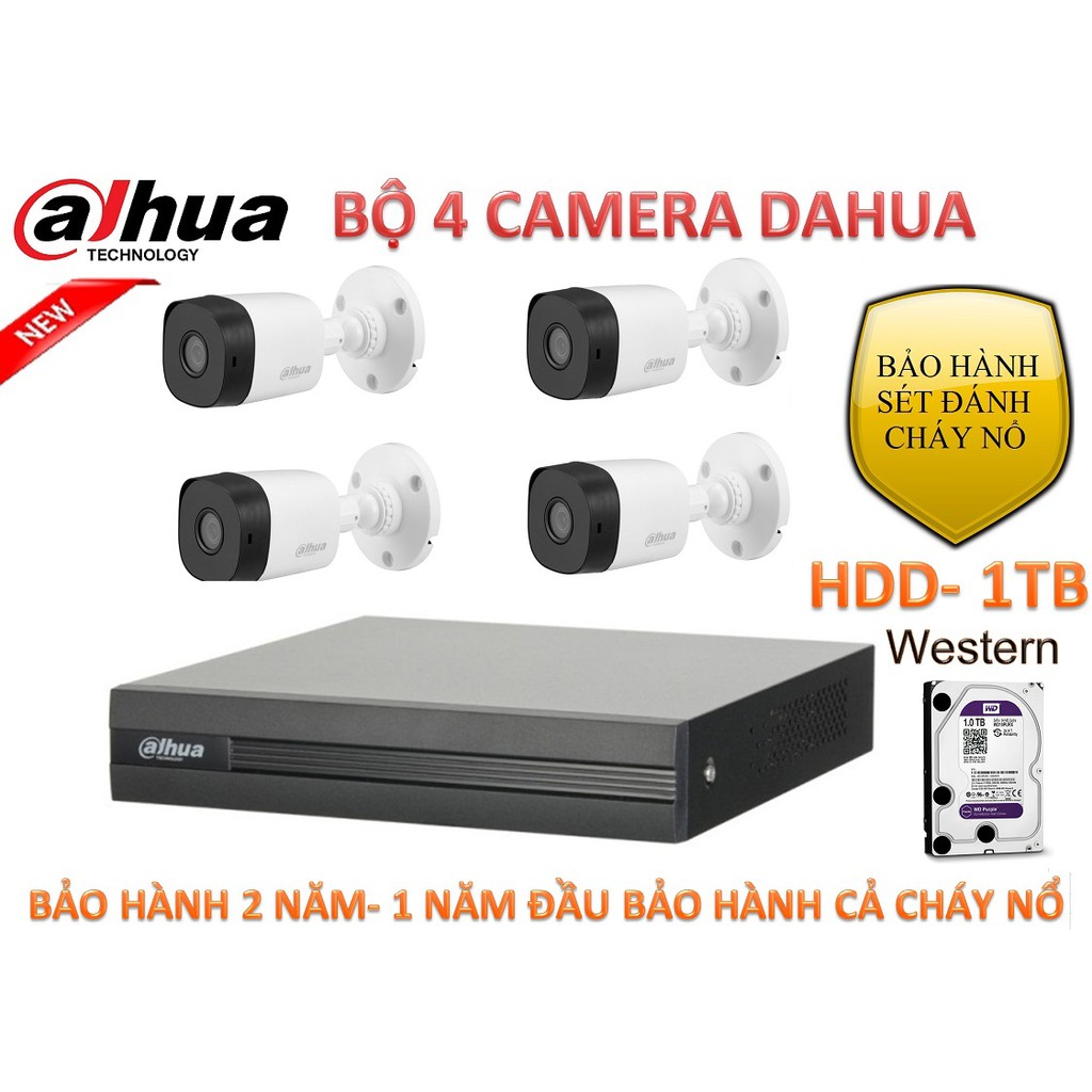 Camera Ngoài Trời 2MP Dahua HAC- B1A21P B2A21P 1080P HDCVI Cooper [Chính hãng Dahua DSS - Bảo Hành 24Th] | BigBuy360 - bigbuy360.vn