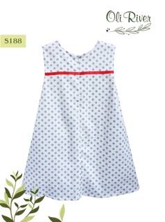 Váy Đầm Chấm Bi Cho Bé Gái Chất Liệu Cotton Mềm Mát