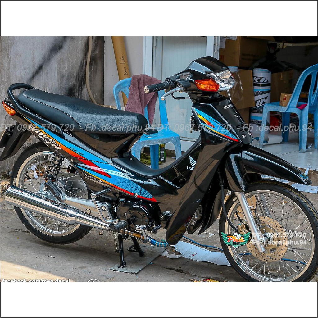 Tem Rời Wawe nhỏ xanh đen (J)