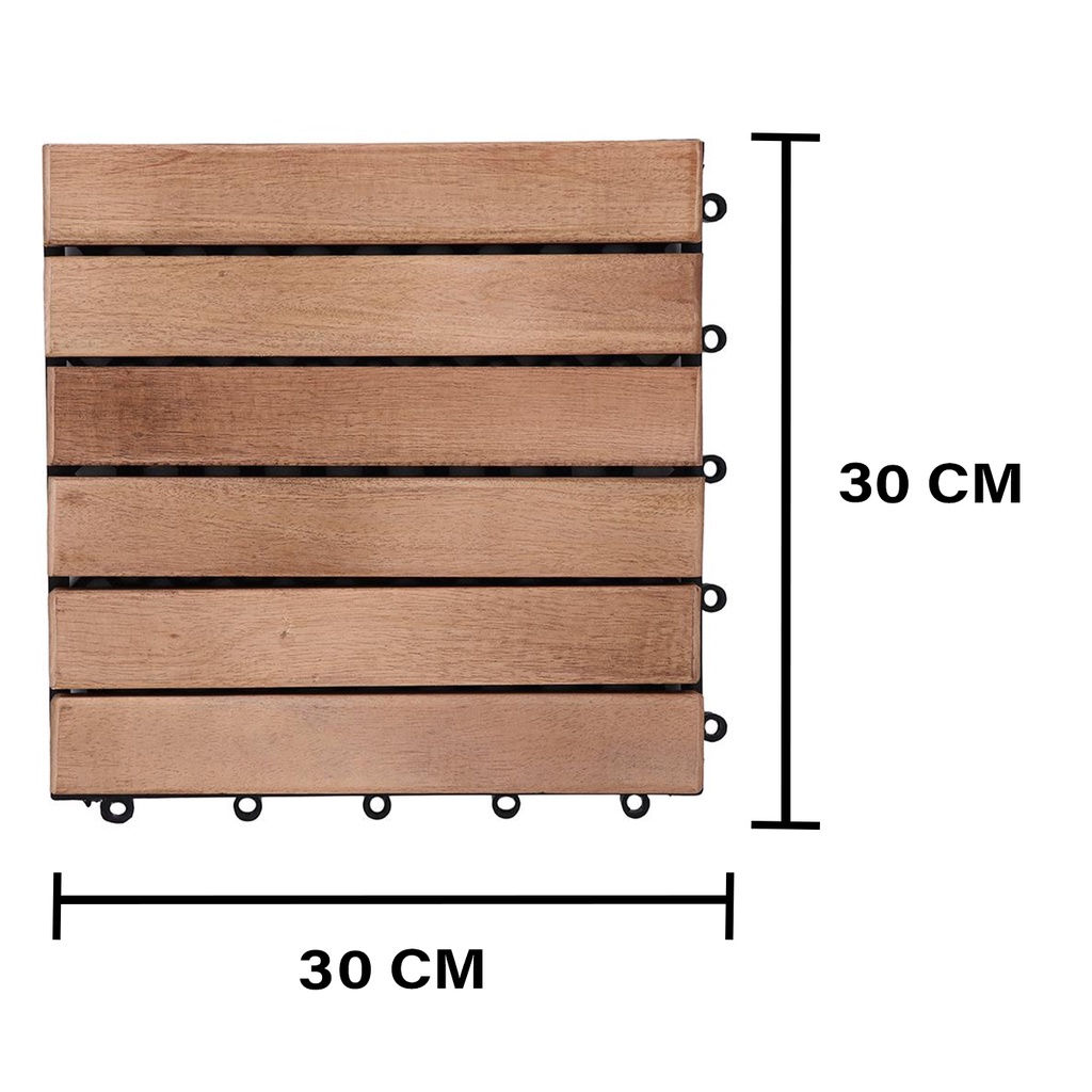 HomeBase SPRING Tấm lót sàn gỗ Spring Thái Lan 6 nan 30x30 cm Red gum