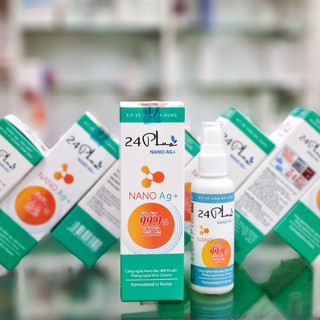 Xịt kháng khuẩn vệ sinh đa dụng 24 Plus Ag+ Nano Bạc chai 60ml