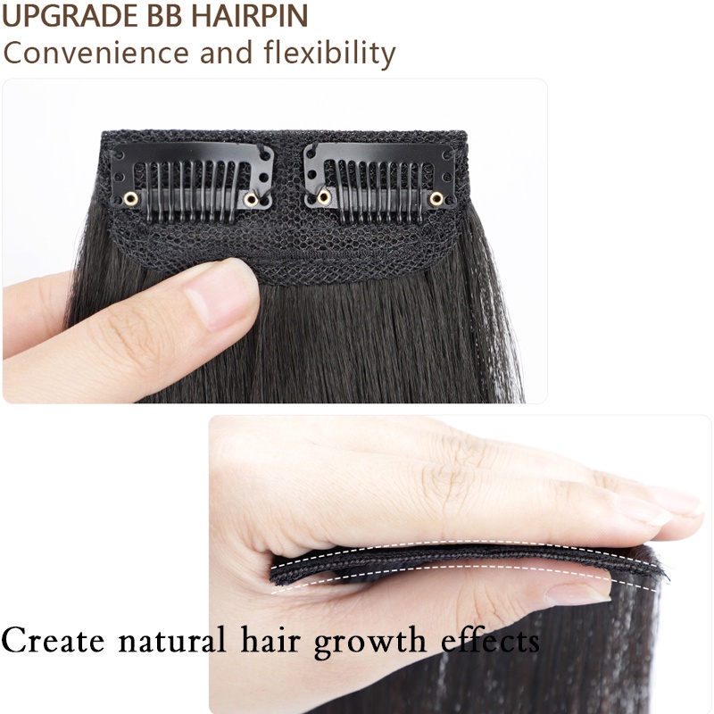 Miếng Đệm Nối Tóc Vô Hình Dạng Kẹp Tăng Độ Dày Hai Mặt