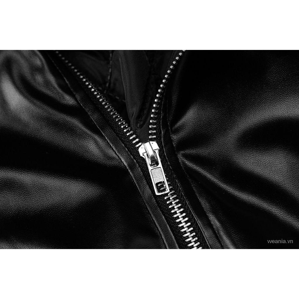 Áo Khoác Nhung Dài Tay Phối Khóa Kéo Phong Cách Retro Pháp Cho Nữ