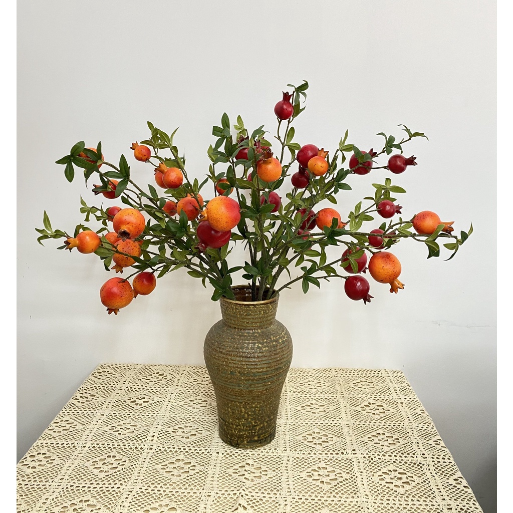 Lựu cành màu vàng , đỏ , cam(95cm) (cành)