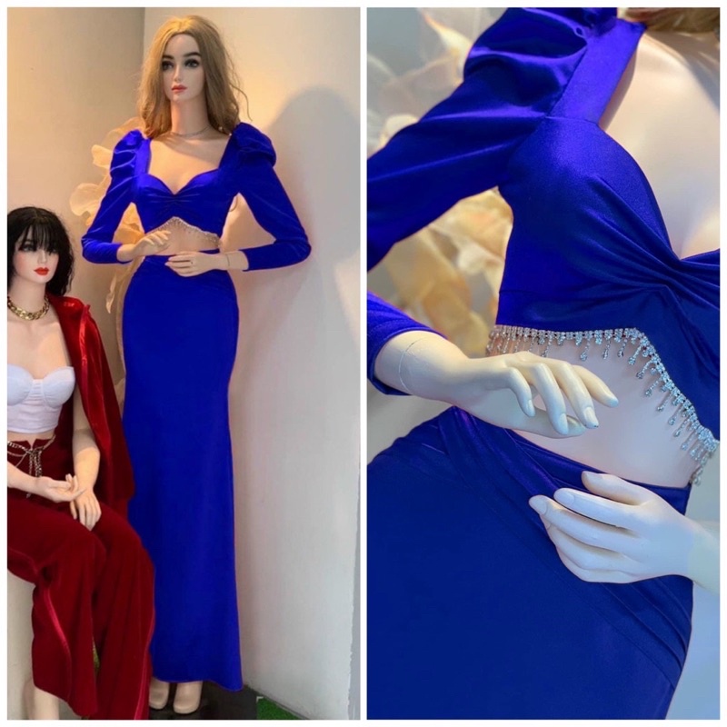 MS1265Y SET ÁO ĐẦM HỞ BỤNG SEXY ĐÍNH DÂY Đ_Á