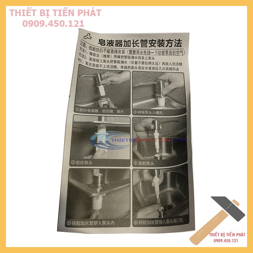 Bộ Vòi Dẫn Xịt Nước Rửa Chén Inox 304 Gắn Bồn Rửa Chén Dây Dài 100 Cm