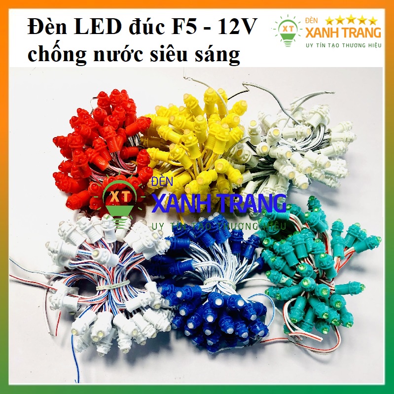 Đèn Led trang trí dây Led đúc F5 bọc nhựa trang trí quấn cây chịu nước ngoài trời điện áp 12V